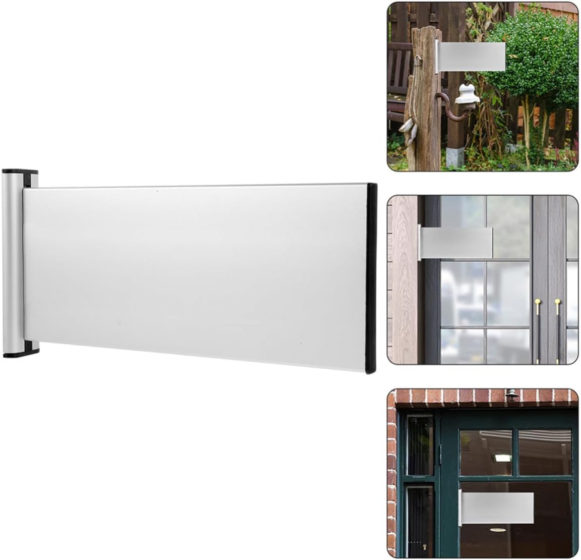 2pcs Double-sided Aluminum Name Plate Holders for Office Door and Wall Mounting Blank Sign Plates for Clear Identification and Artistic Labeling Elegant Desk Wall Display