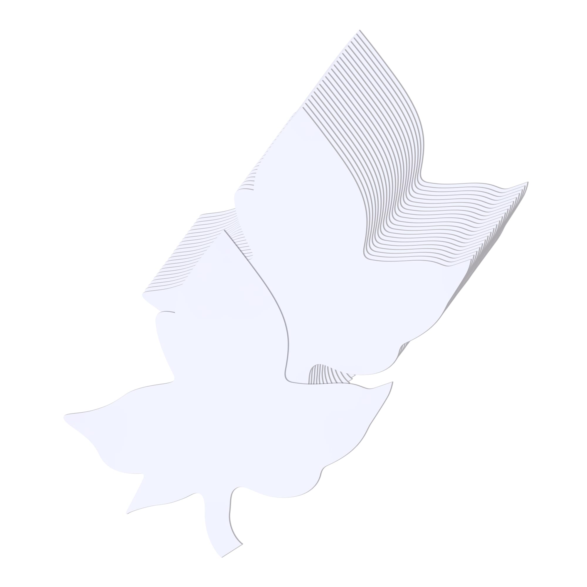 Hygloss Leaf Shape Paper Cut-Outs for Arts &amp; Crafts-Many Creative Uses-Fall-Themed Activities-6.5 Inches-240 Pcs, White