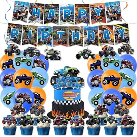 Monster Cars 30PCS Birthday Party Set Cover