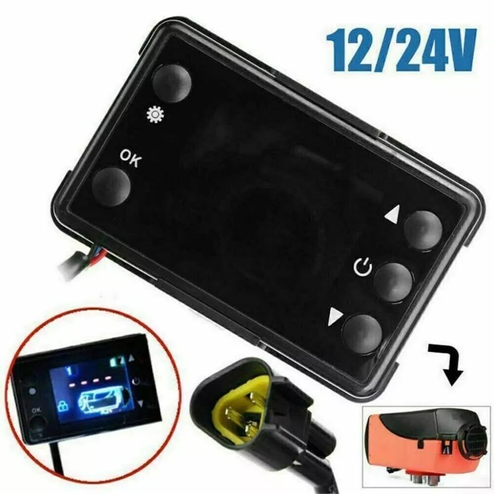 Interruttore LCD per riscaldatore di parcheggio, controller riscaldatore 12/24 V con display LCD, per riscaldatore diesel ad aria per auto e camion