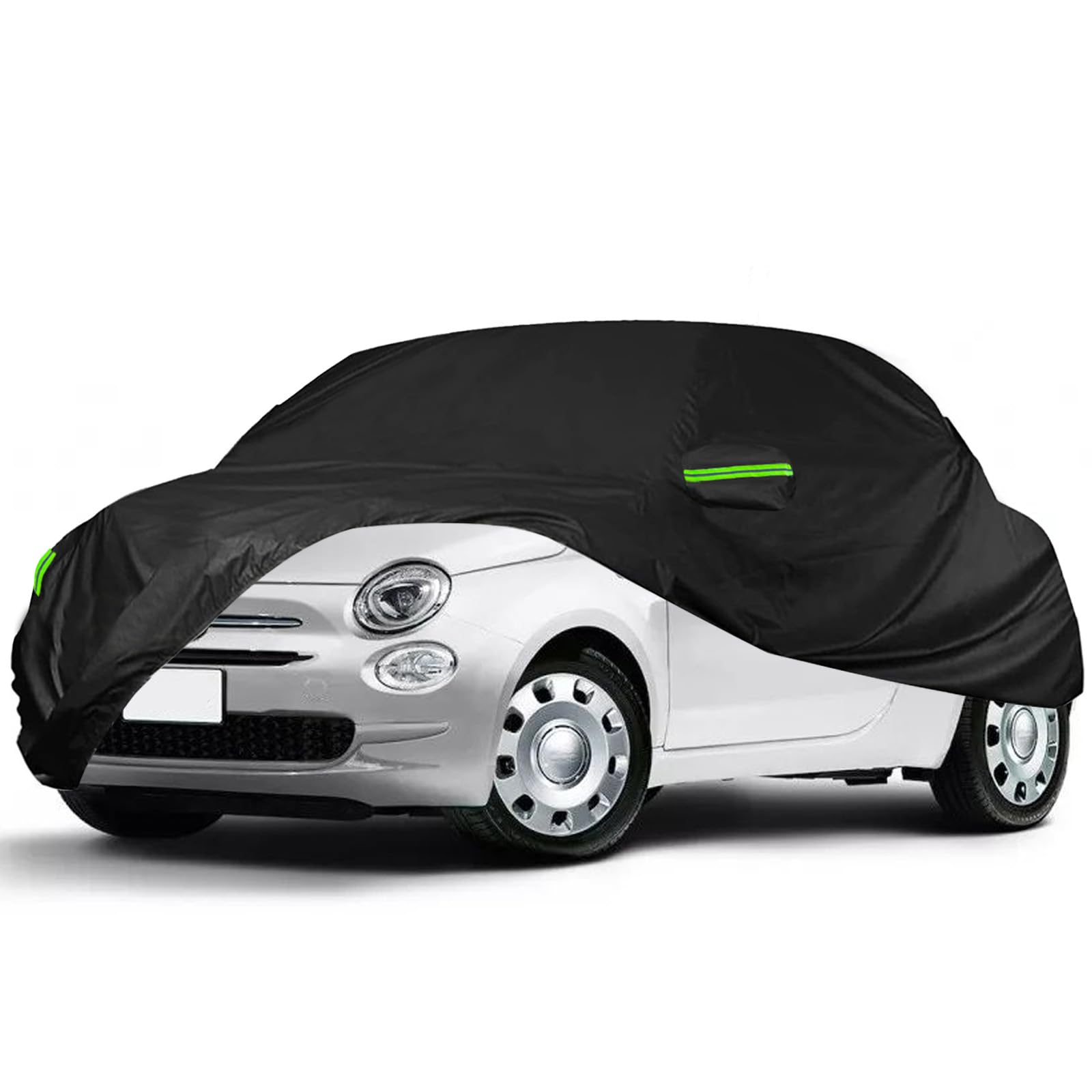 Housse De Protection Complète Pour Fiat 500 (2009-2025) | Imperméable, Anti-UV, Anti-poussière | Avec Sangles Et Sac De Transport