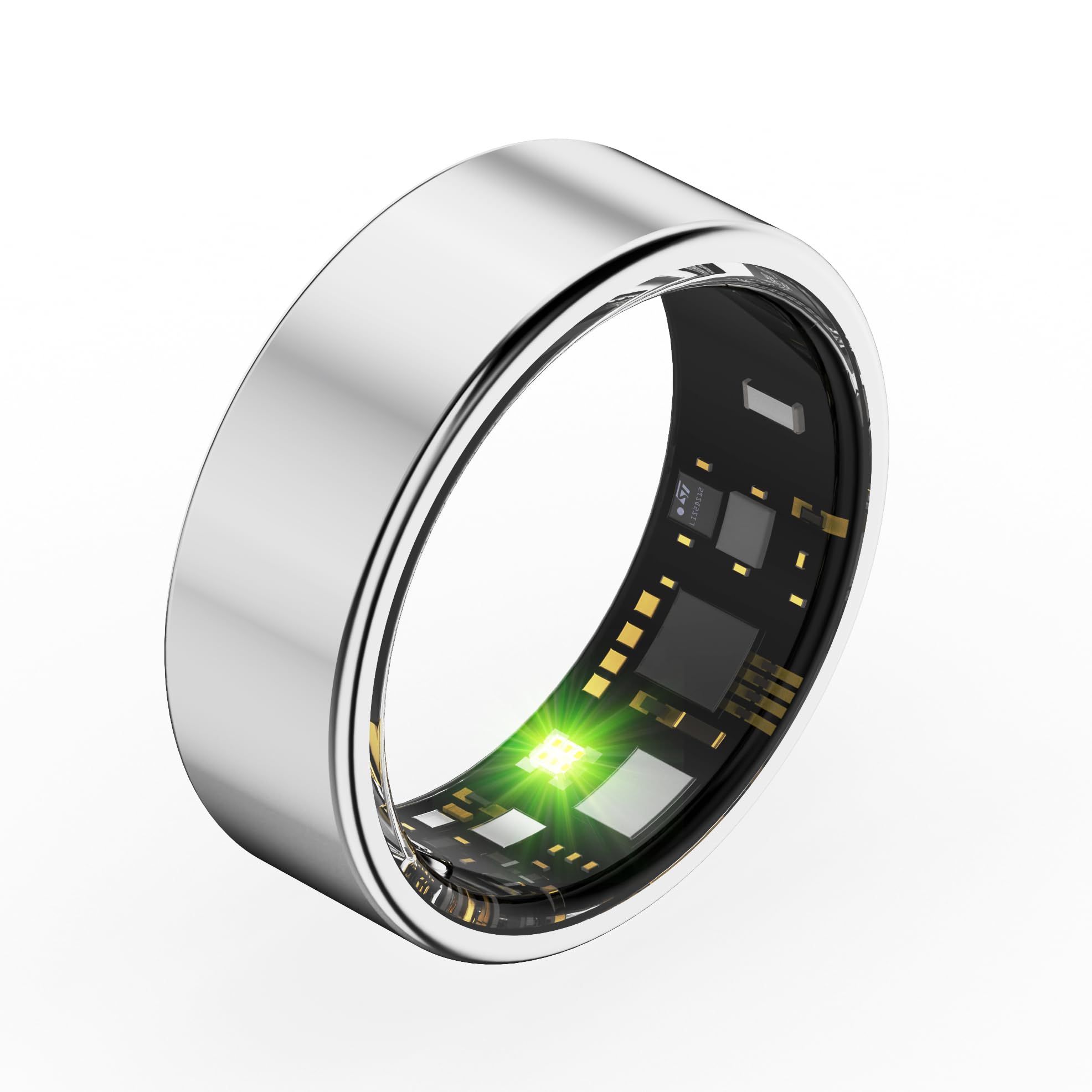 UouNeaCo Smart Ring for Women and Men, Fitness Tracker with Heart Rate Monitor, Sleep Tracker,100+ Sport Modes, Step Counter, IP68 Waterproof, No Subscription Fee for iOS/Android (Silver, 10)