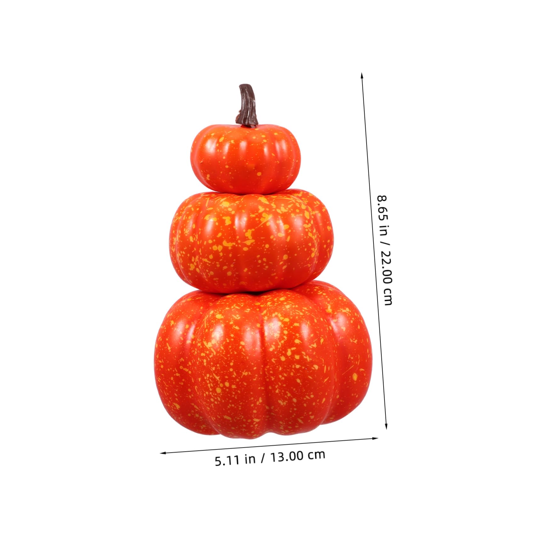 DECHOUS 3stücke Künstliche Stapelbare Kürbis-deko Aus Schaum Für Halloween Und Erntedankfest Lebensnahe Vielseitige Herbstdekoration Für Zuhause Und Partys