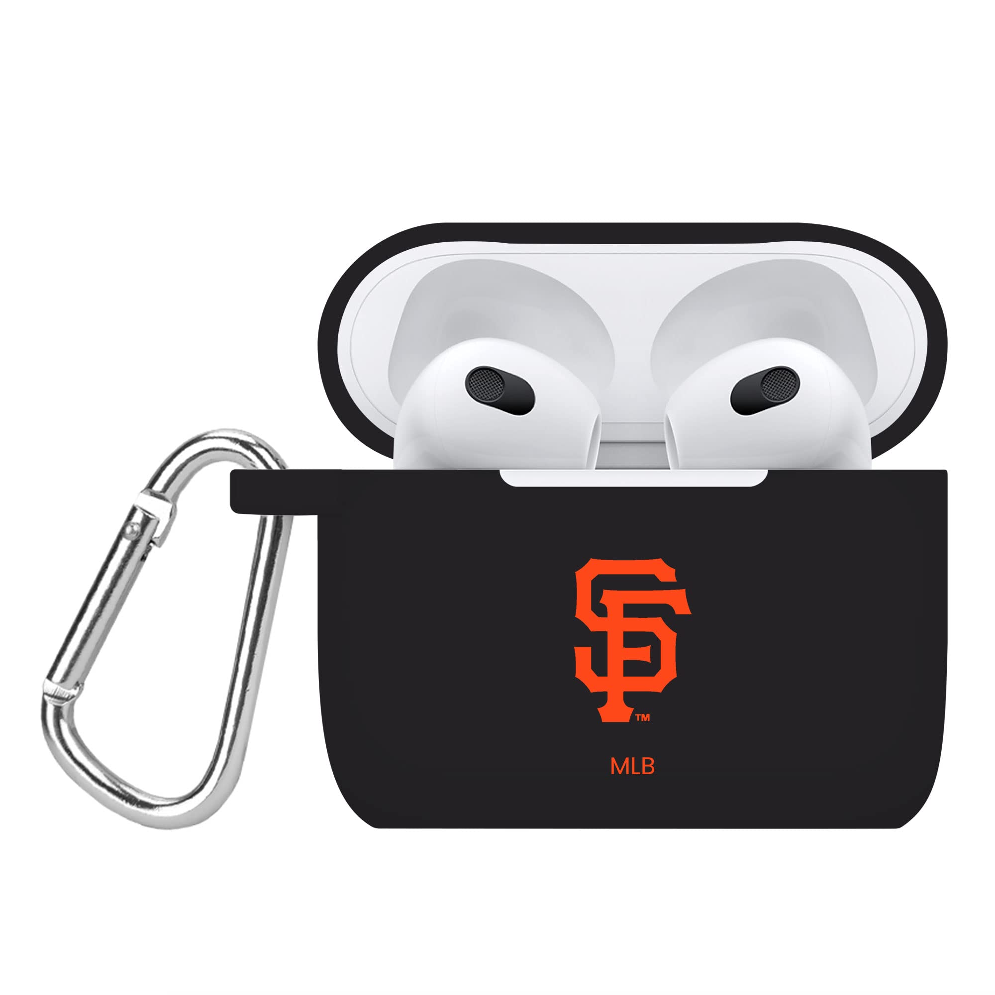 GAME TIME San Francisco Giants Silicone Case Cover Compatible with Apple AirPods Generation 3 Battery Case (Black)