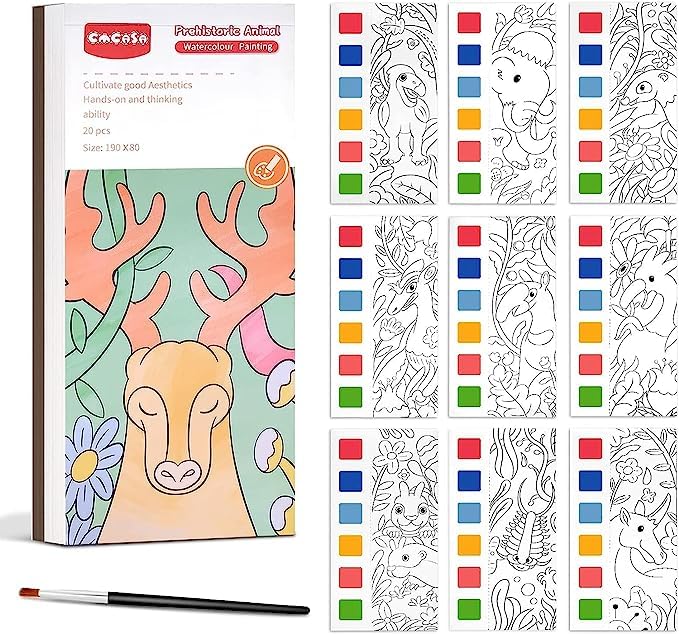 KELVEE Color Magic Book for Kids Activity Books for Children Coloring Books for Kids Ages 4-8 Years 20 Sheet Cartoon Painting kit with Brush Return Gift 3+ (PREHISTORIC ANIMAL) (B0C9TC1NBW) Amazon Price History, Amazon Price Tracker