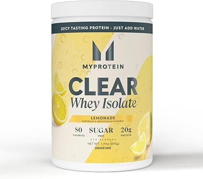 Myprotein Clear Whey Isolate Protein Powder, 35 Servings 1.9lbs Lemonade, 20g Protein per Serving, Naturally Flavored Drink Mix, Daily Protein Intake for Superior Performance