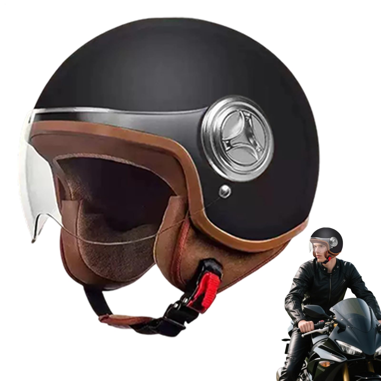 Kask Rowerowy Dla Dorosłych Kask Rowerowy Półotwarty | Ochraniacz Motocyklowy Na Karting Hulajnoga Elektryczna Trasy