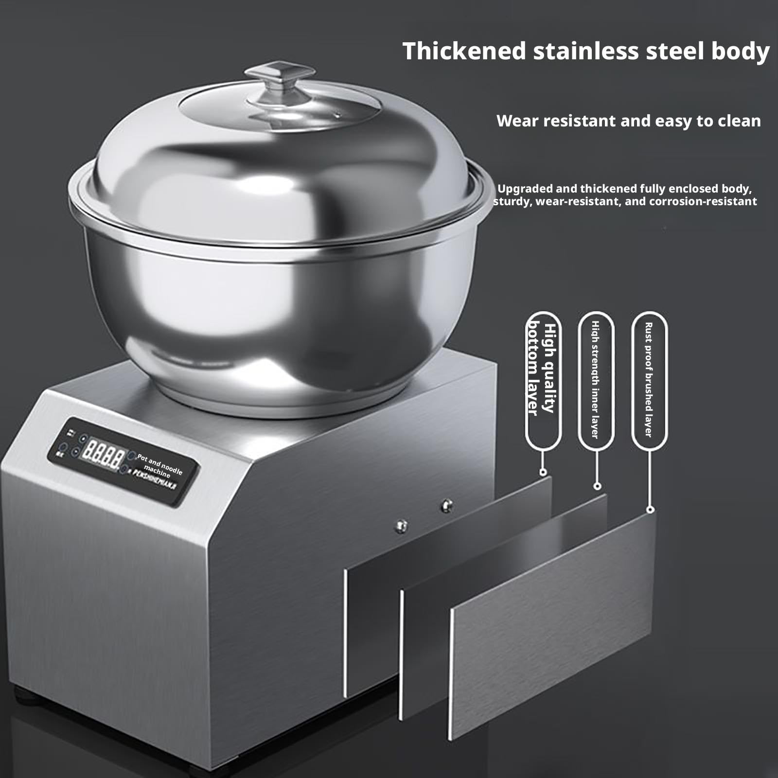 Impastatrice elettrica a spirale commerciale, impastatrice rotante doppia 2200W con timer per ristoranti, pizzerie e panetterie