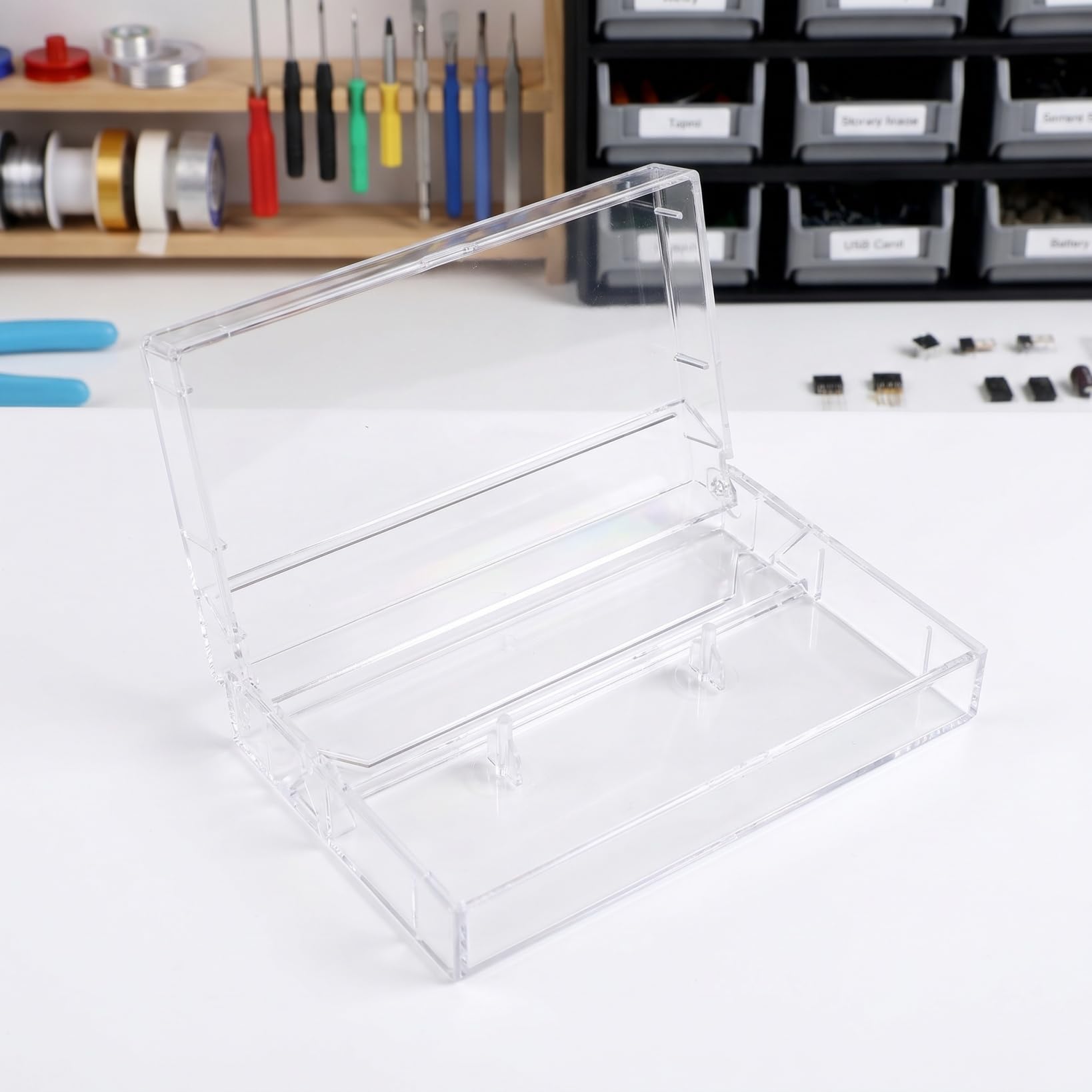 TOYANDONA Set di 6 custodie trasparenti per cassette, in plastica, ad alta trasparenza, per cassette standard