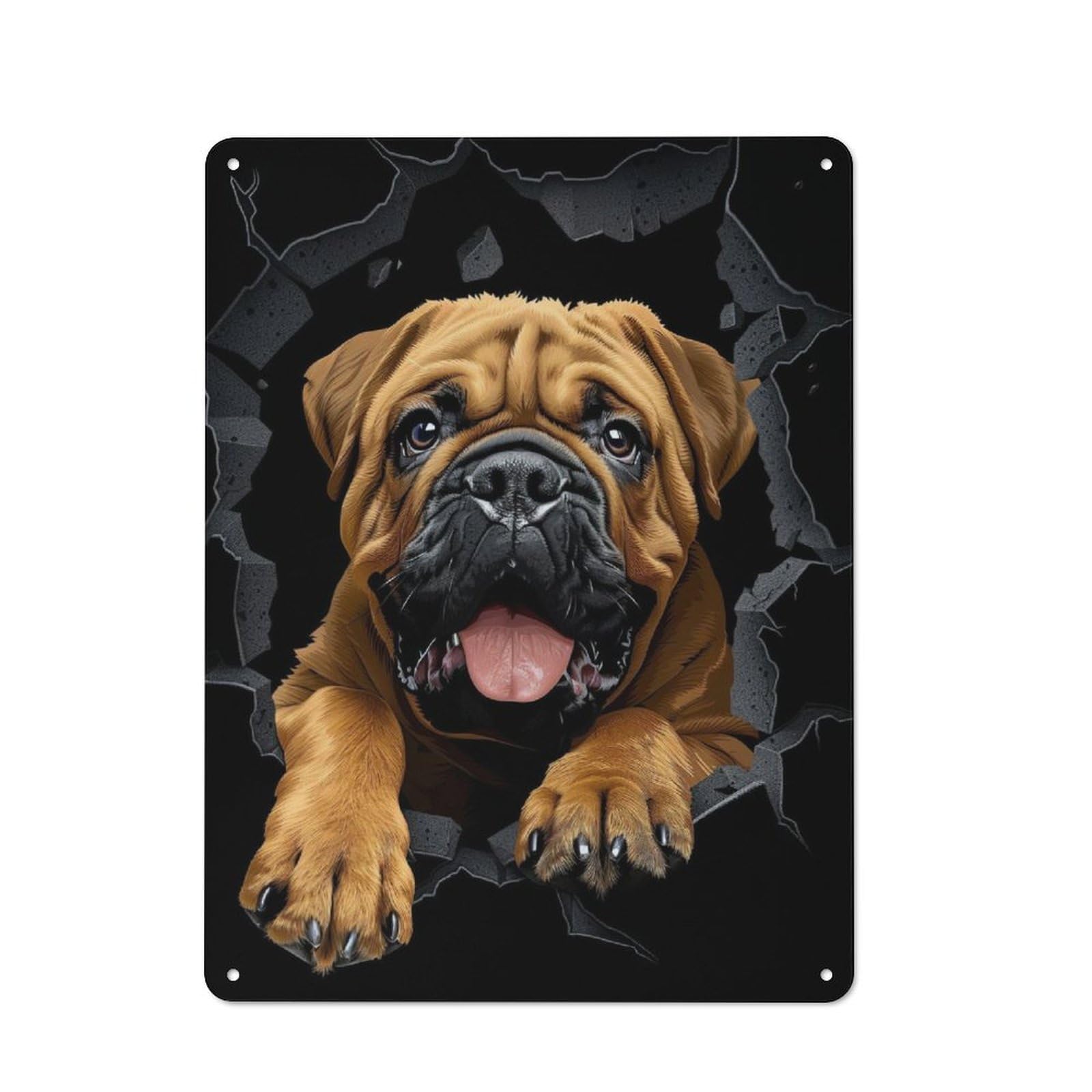Junmoney Bullmastiff Retro Tin Sign 40X30cm For Living Room Wall, For Home Interiors, Feature Walls And Decorative Displays