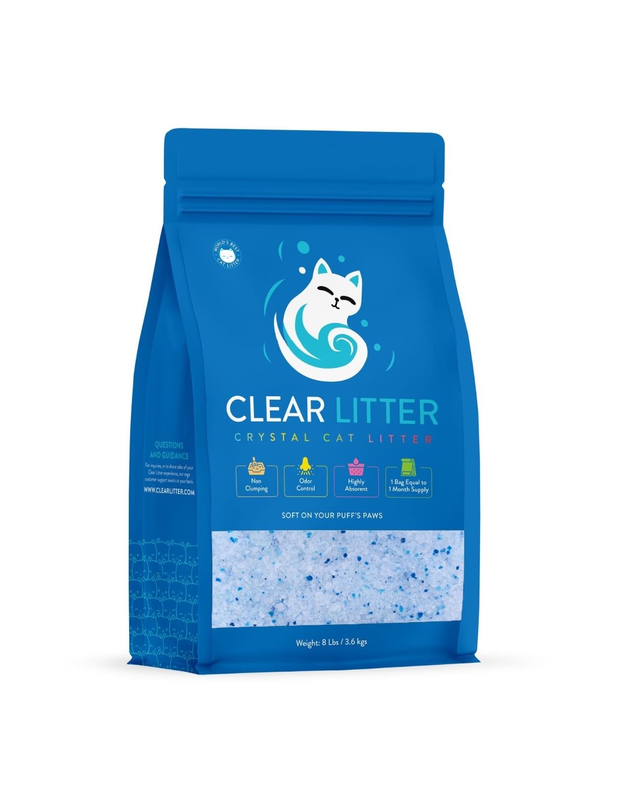 Cat Litter – Premium Lightweight, Non-Clumping, Dust-Free Crystals for Fresh Odor Control, ScoopFree & Easy to Clean, Pretty Kitty Litter for Multi-Cat Homes, Long-Lasting Performance