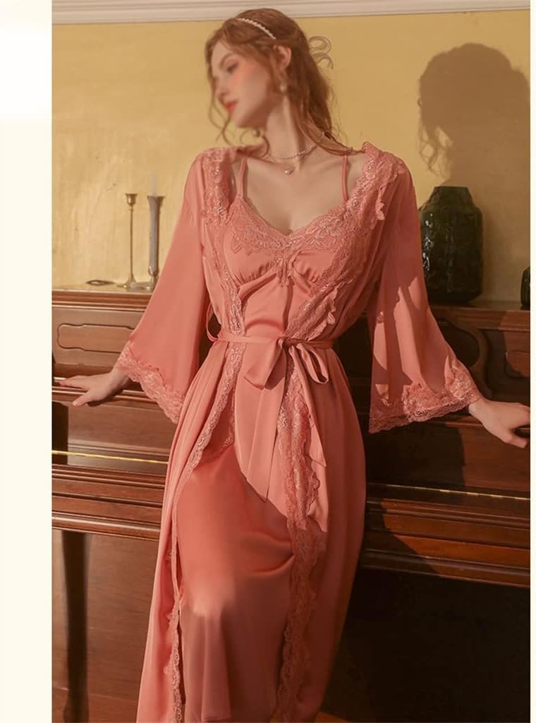 Long pajamas ice thin knee-length bare long skirt lace sexy pajamas home clothes