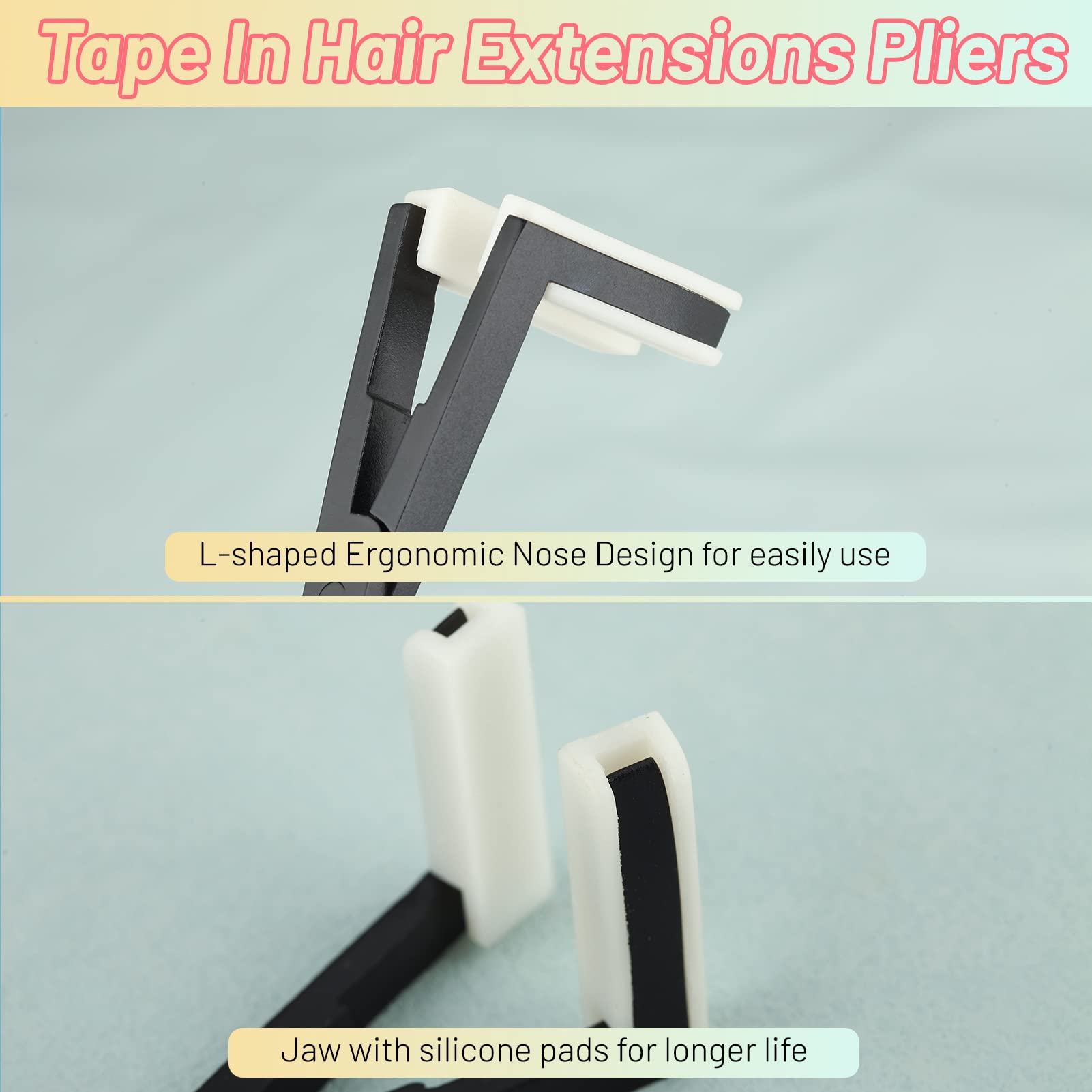SPEEDWOX Tape In Haarverlängerungen Zange 8 Zoll Abdichtung Klemme Zange Haar Abdichtung Zange Echthaarverlängerungen Styling Tool Haarverlängerung für Salon professionelle Installation