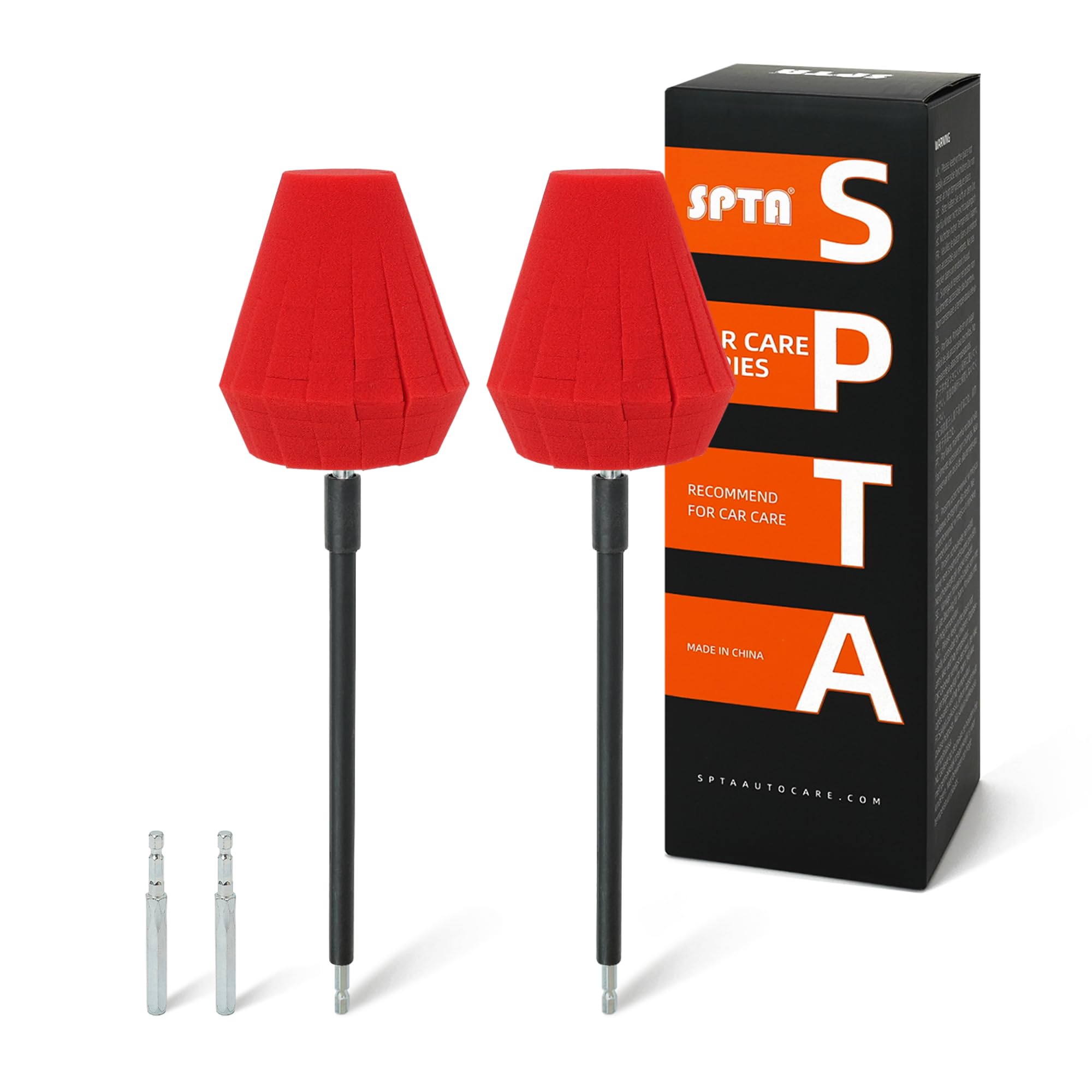 SPTA Metal Polishing Tool, Auto Cone Metal Polish Buffing Polishing Ball, Drill Buffing Sponge Pads Buffing Wheel for Drill Foam, Sponge Buffing for
