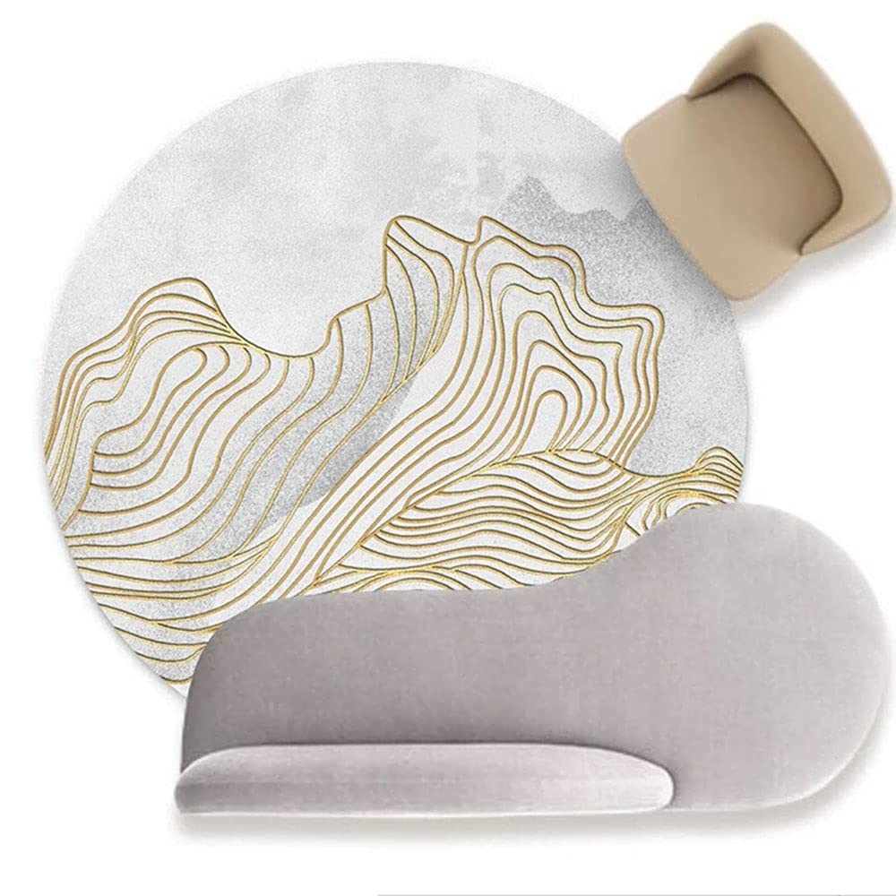 Tapis rond abstract stripes pour réchauffer le sol du salon