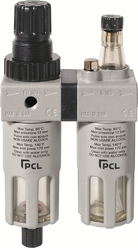 4109 PCL 1/4"" Filter/Regulator & Lubricator with Pressure Gauge ATCFRL6