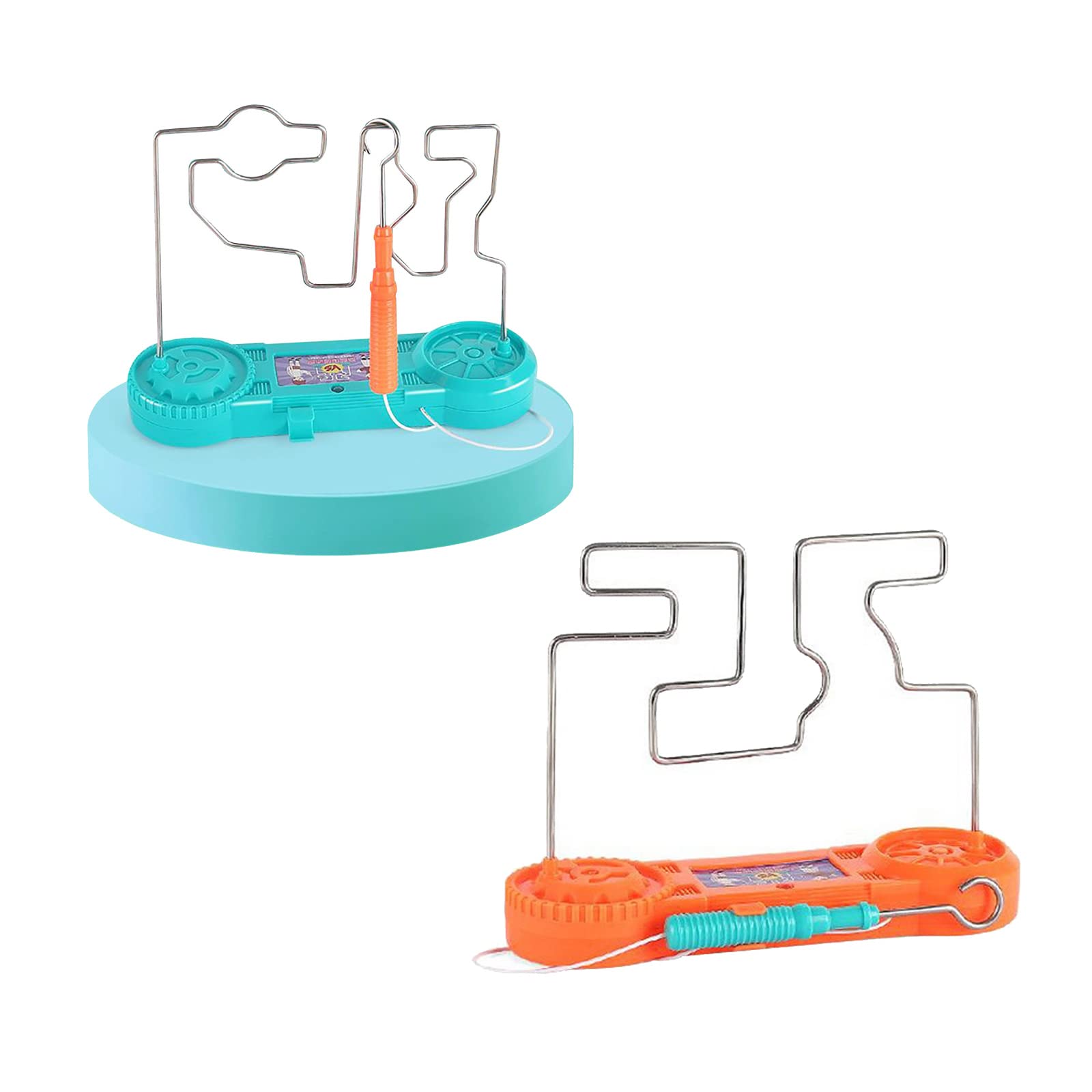 2PC Electric Shock Bump Maze - Dont Buzz The Wire Game Toy, Super Nerve Game Wire Skill Maze Childrens Adults Nerves Touch Classic Retro Family Time Kids