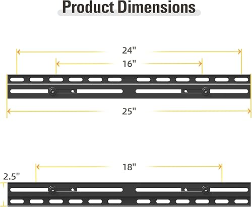 Miniatura 2 de MD Mounting Dream MD5232 - Soporte universal de extensión de pared para placa de pared de TV, montaje de perno de madera de 16 a 24 pulgadas y