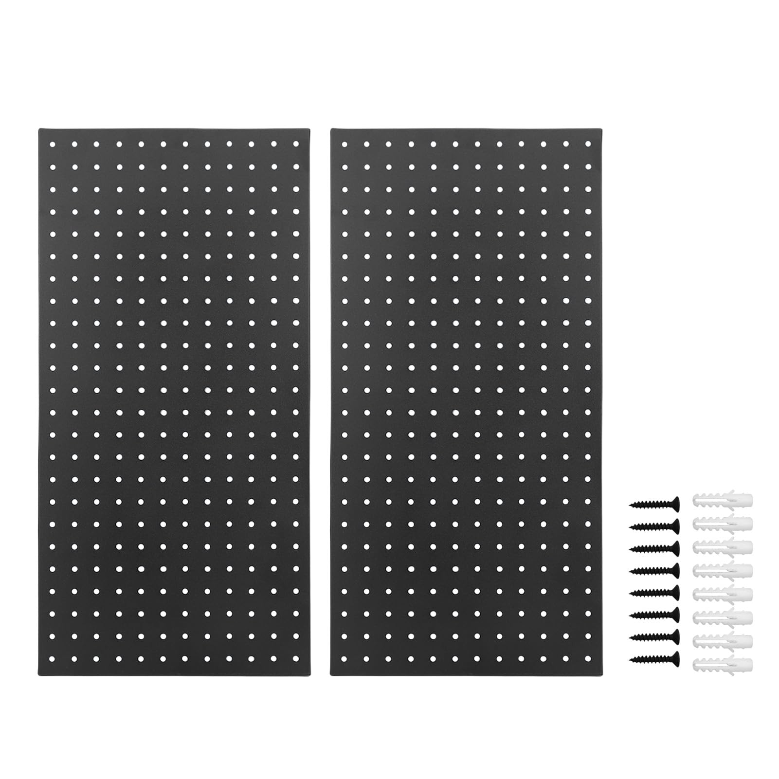 Paneles de Pared de Tablero Perforado de Metal, Organizador de Acero Resistente para Herramientas de Garaje, 24 X 12 Pulgadas para Entusiastas del Bricolaje