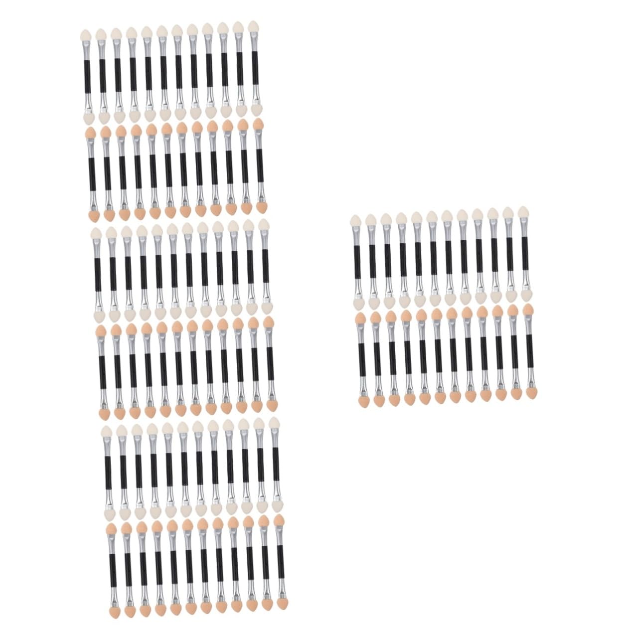 NOLITOY 4sets Double Sided Eyeshadow Applicator Set Skin-friendly Makeup Brushes for Eye Shadow 24pcs*4