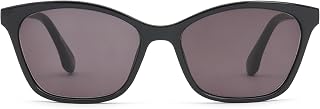 OPULIZE KAT Sunglasses for Women Men, Cat-Eye Frame with Spring Hinges and Tinted UV400 Protection Lens, Black (Pack of 1)