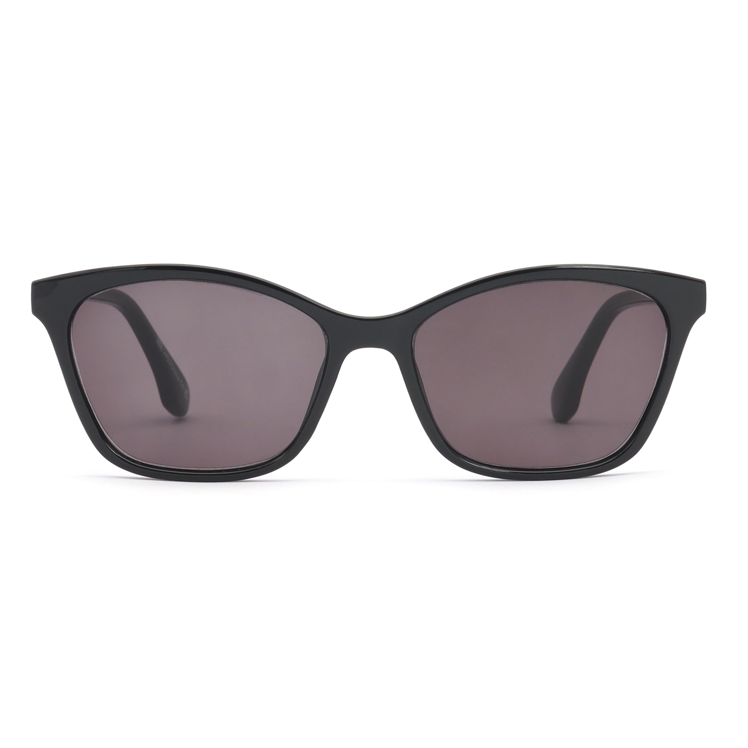 OPULIZE KAT Gafas de Sol - Elegante Montura Ojo de Gato - Negro - Hombres y Mujeres - Ajuste Muy Cómodo - Bisagras de Muelle - S59-1