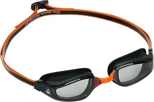 Aquasphere Fastlane - Gafas de natación unisex para adultos, fabricadas en Italia, sistema de correa patentado, puente nasal ajustable