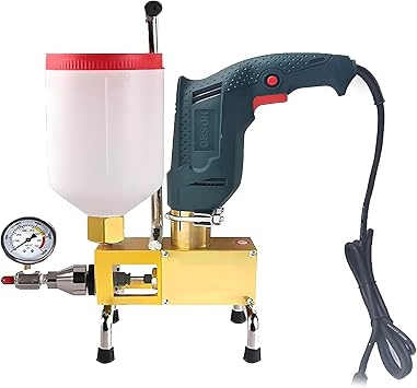 Building Crack Filling Machine, Portable Cement Filling Grouting Tool, Speed 0-2800r/min, Flow Rate 0.74L/min, for Concrete Repair Waterproofing Crack Repair