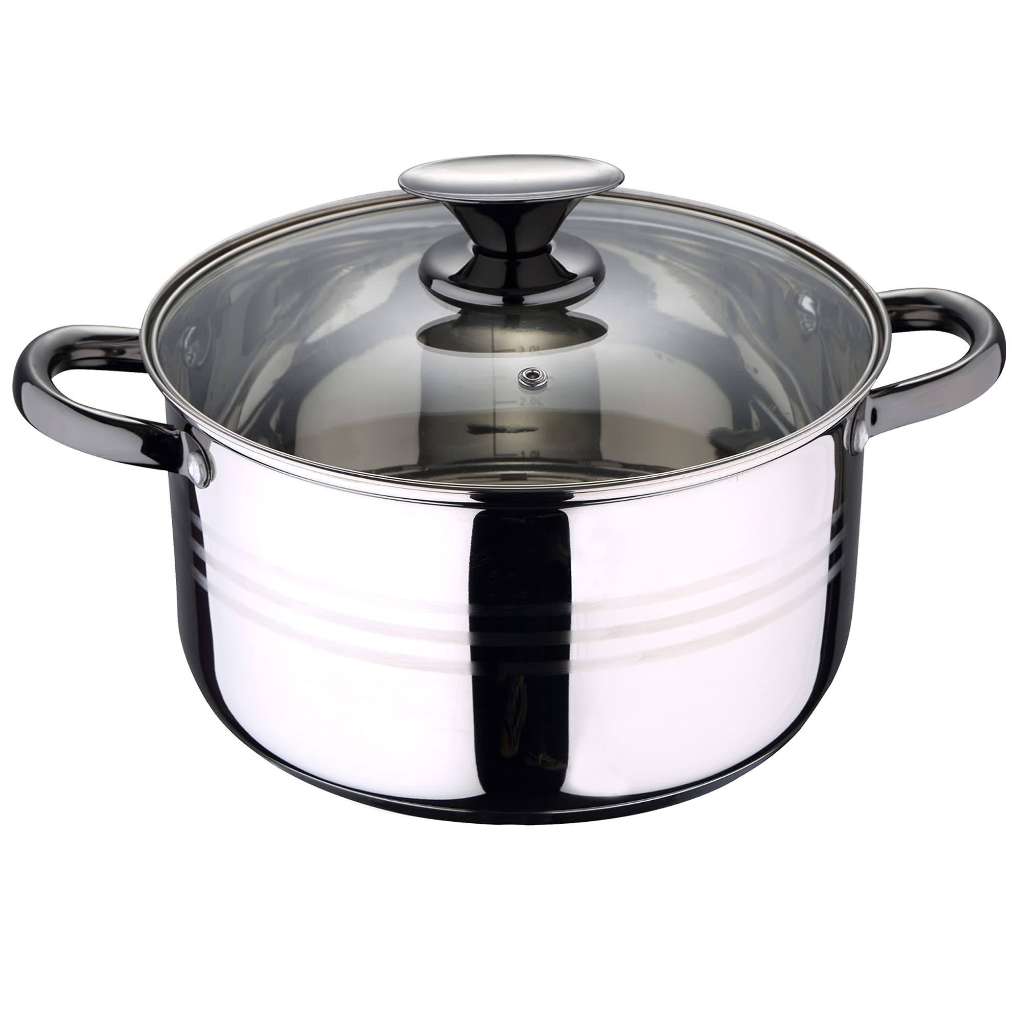 Bergner 10 Piezas batería de Cocina 4 cacerolas con Tapas de Vidrio, más Set 2 sartenes 20/24 cms-aptas para inducción, Acero Inoxidable/Aluminio Forjado, Verde