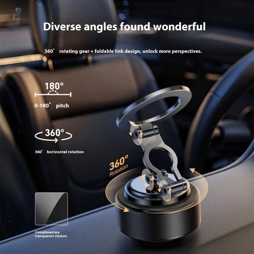Suction Cup Phone Mount Stand 360 Degree Rotating Magnetic Car Dashboard Phone Holder for Phone 16 Mount Holder