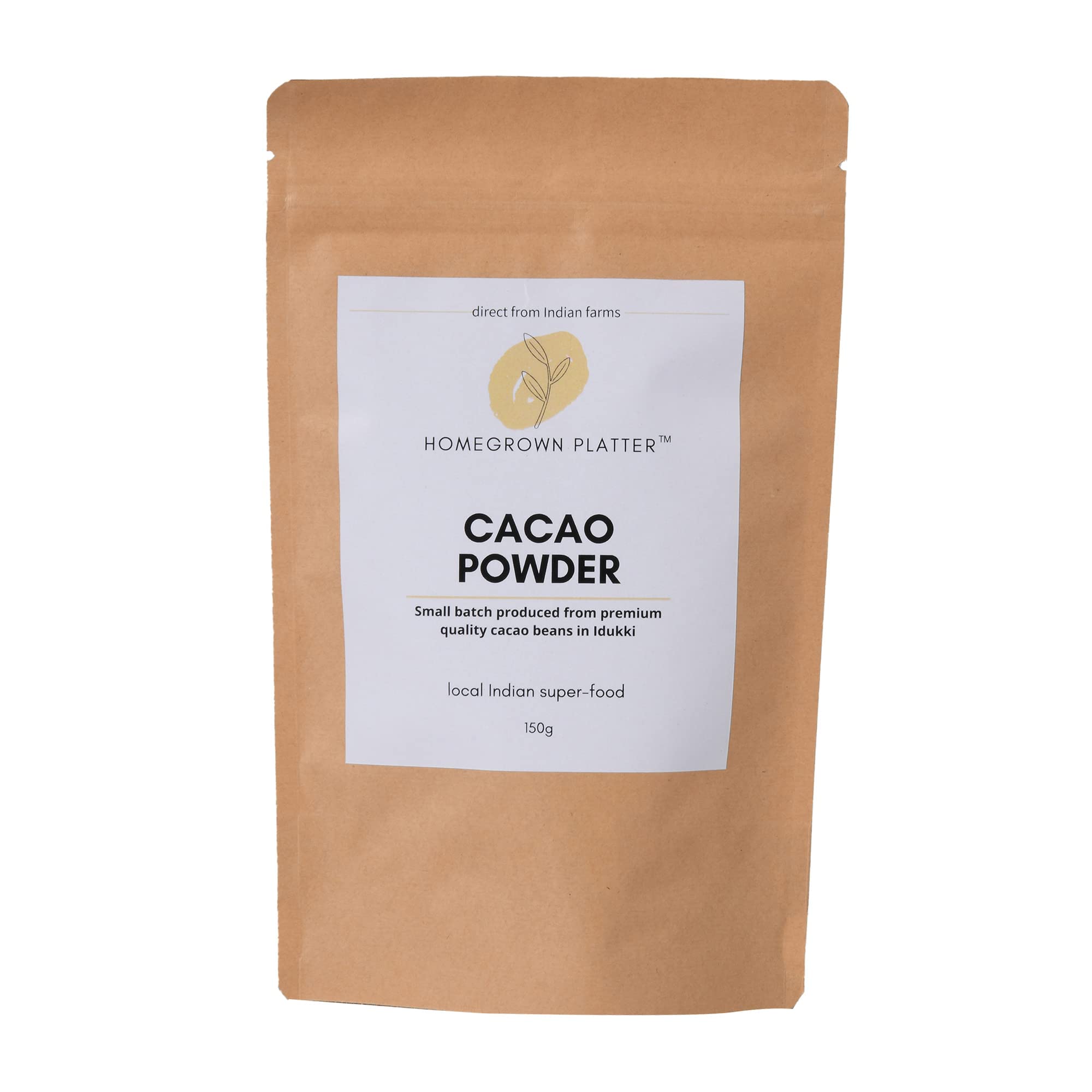 Unsweetened & Raw Cacao Powder, 150g | Unprocessed Non-Alkalized Cocoa Powder for Baking, Hot Chocolate, Cakes, Milkshakes | Horeca Pack