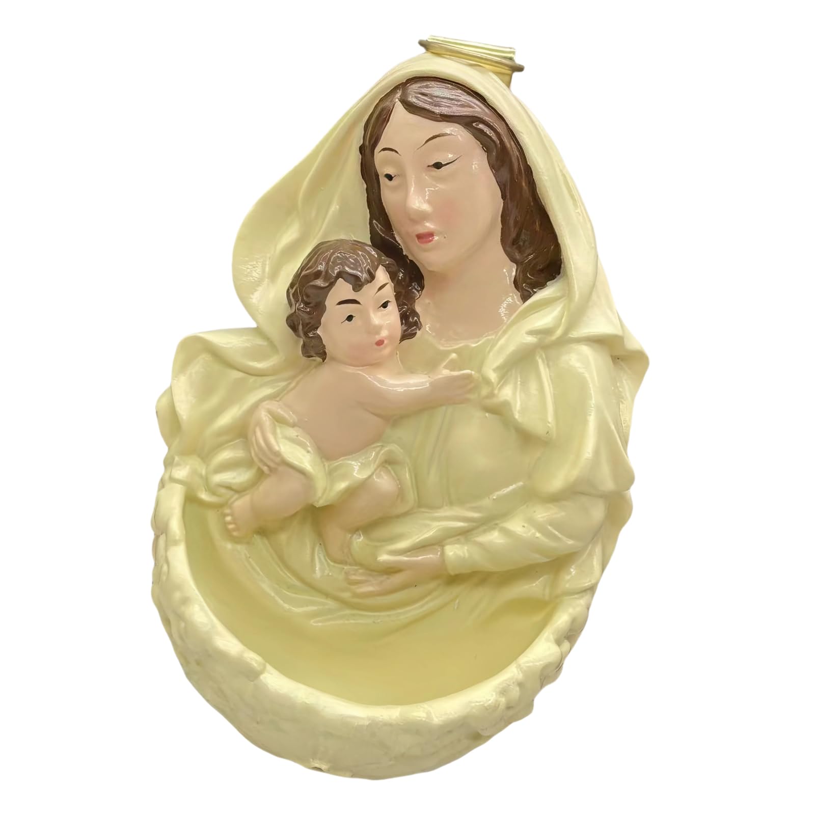 ZWWAAZHF Christmas Nativity Decorative Statues Figurine Catholic Holy Family Statue with Hook Wall Decors Holiday Religious Gift Resin Holy Family Statues Sculptures