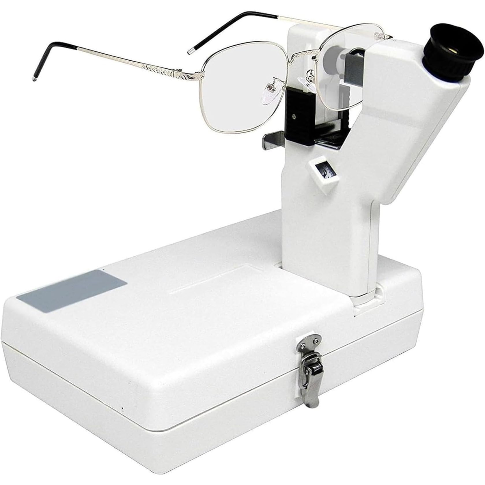 JXYQ Portable Manual Lensometer for Optometry, Handheld Focimeter with 0-±15D Range & 0°-360° Prism Axis Angle, Ideal for External Lens Measurement