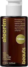 Oleo de Alecrim Capilar – Auxilia no Fortalecimento dos Fios, Crescimento Capilar e Vitalidade – Oleo de Alecrim 100% Puro, Vegetal e Natural. Com Tampa Gotejadora - 140ml Beauts