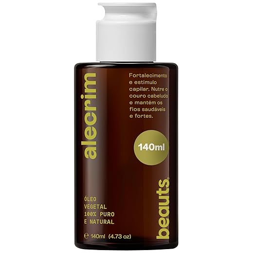Oleo de Alecrim Capilar – Auxilia no Fortalecimento dos Fios, Crescimento Capilar e Vitalidade – Oleo de Alecrim 100% Puro, Vegetal e Natural. Com Tampa Gotejadora - 140ml Beauts
