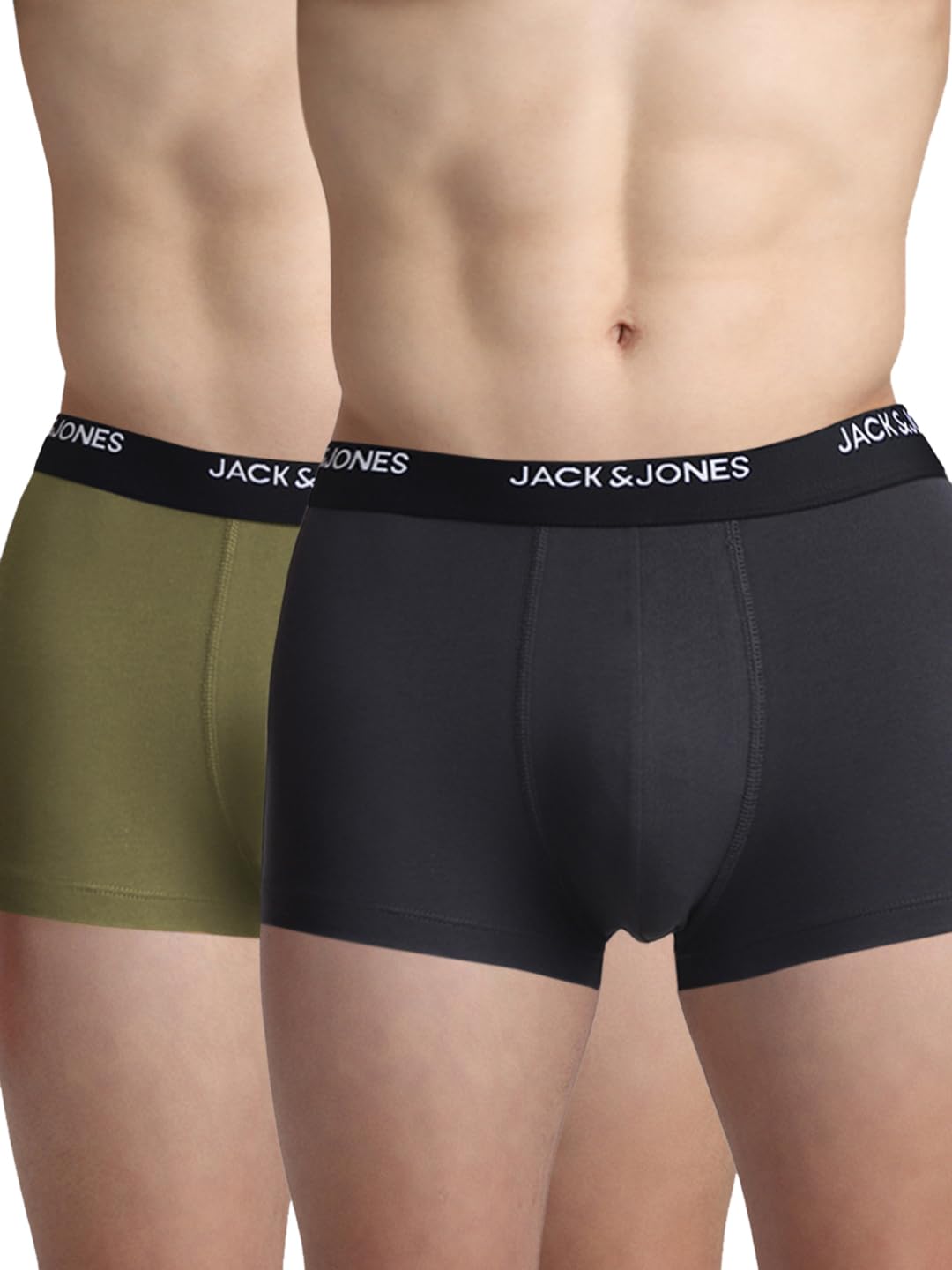 jack & jones Men's Cotton Blend Modern Regular Solid Trunks-picture-38
