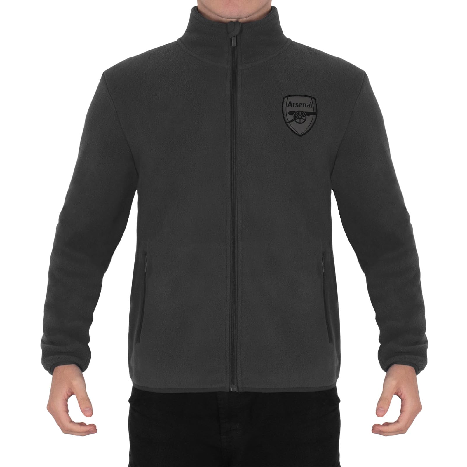 Arsenal F.c. Men's Grey Official Full Zip Fleece Jacket – 3XL