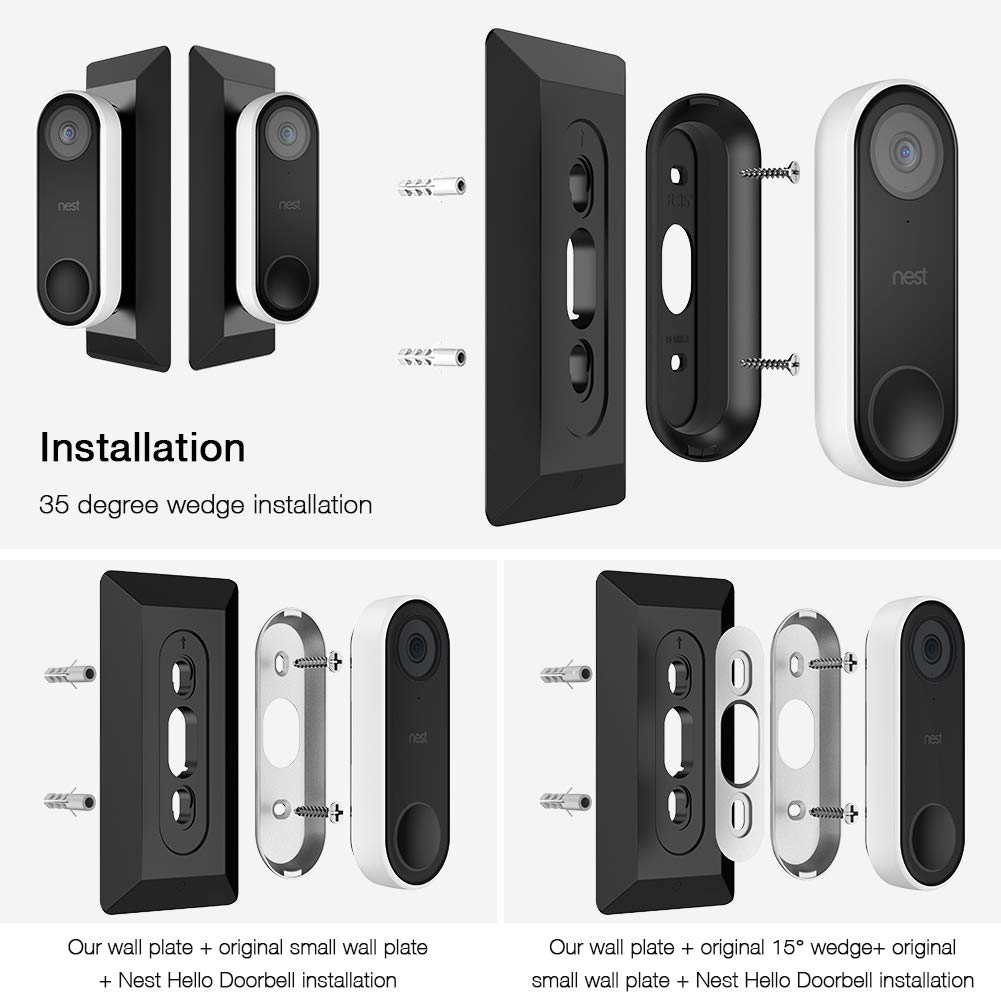 Wall Plate Nest Doorbell Wedge Kit Holaca Wall Plate Compatible