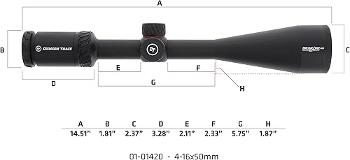 Miniatura 87 de Crimson Trace Brushline Pro Riflescope con construcción sólida ligera, tapas de alcance y paño para lentes para caza, tiro y exteriores