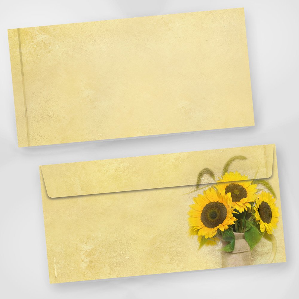 TATMOTIVE 74 – 0025 girasoli A4 25 Set carta da lettere con buste