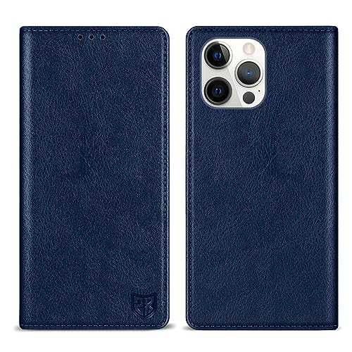 Image of ZZXX for iPhone 13 Pro Max Wallet Case Strong Magnetic 6.7 inch,Blue