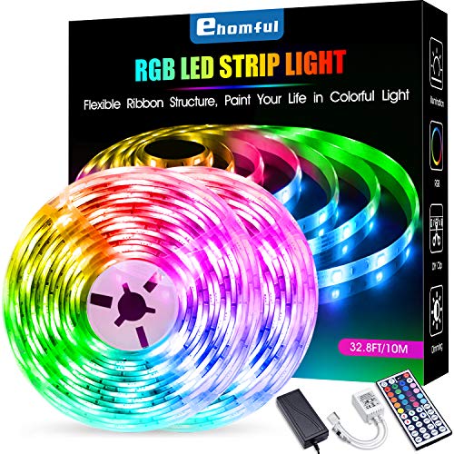 LED Strip Lights, 32.8 ft Color Changing Flexible RGB LED Light Strip Kit