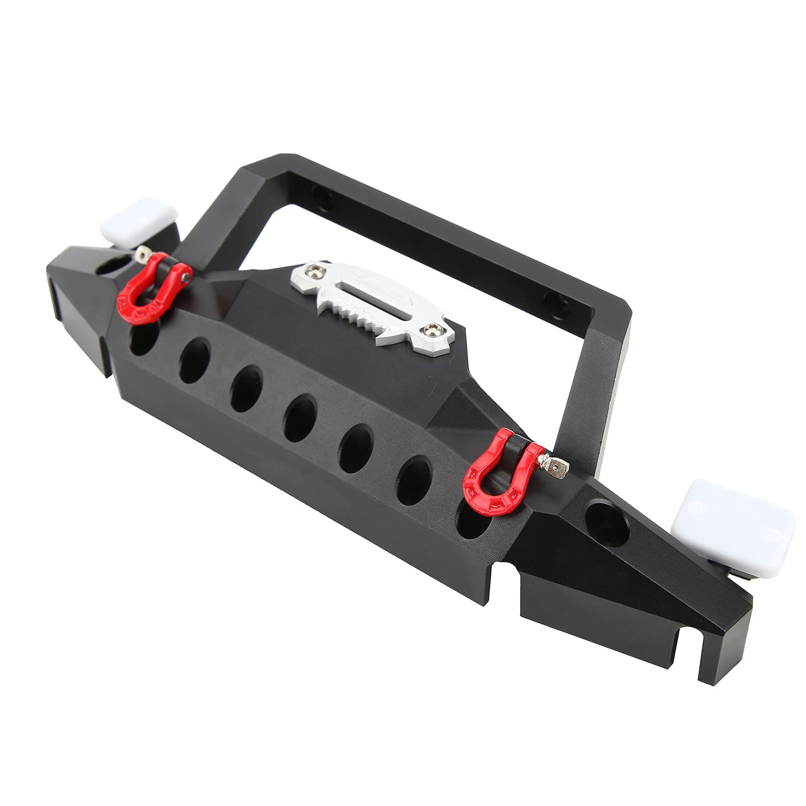 Portapacchi Anteriore RC in Metallo con Luce LED, Protezione Duratura per Auto RC, Accessori per la Guida Notturna
