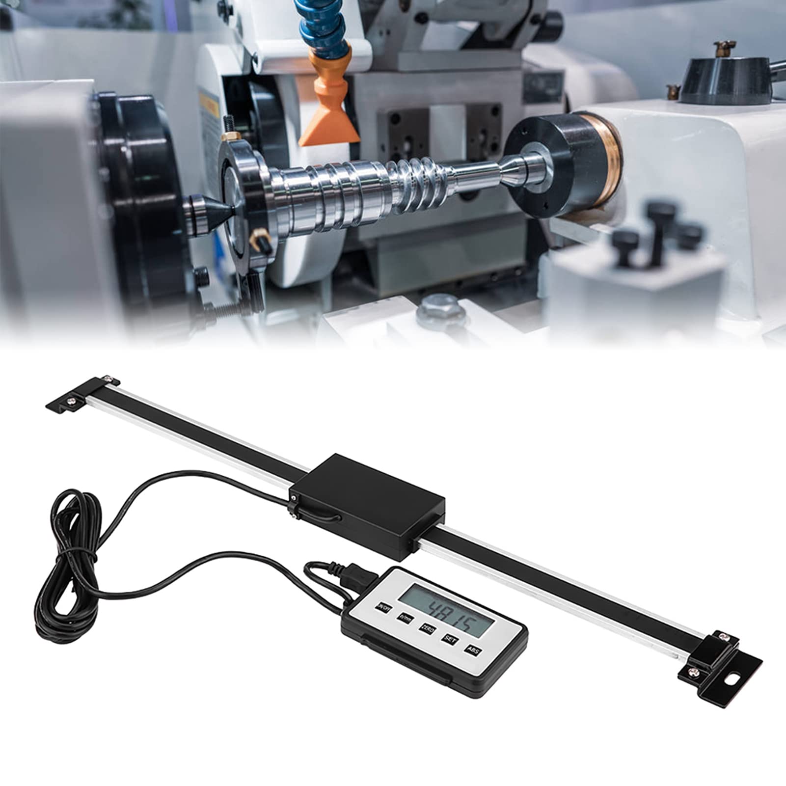 ViaGasaFamido Calibre numérique 0-300mm Échelle linéaire précise avec Affichage LCD pour fraiseuses et Tours Outils de Mesure Professionnels pour mécaniciens en Atelier de précision