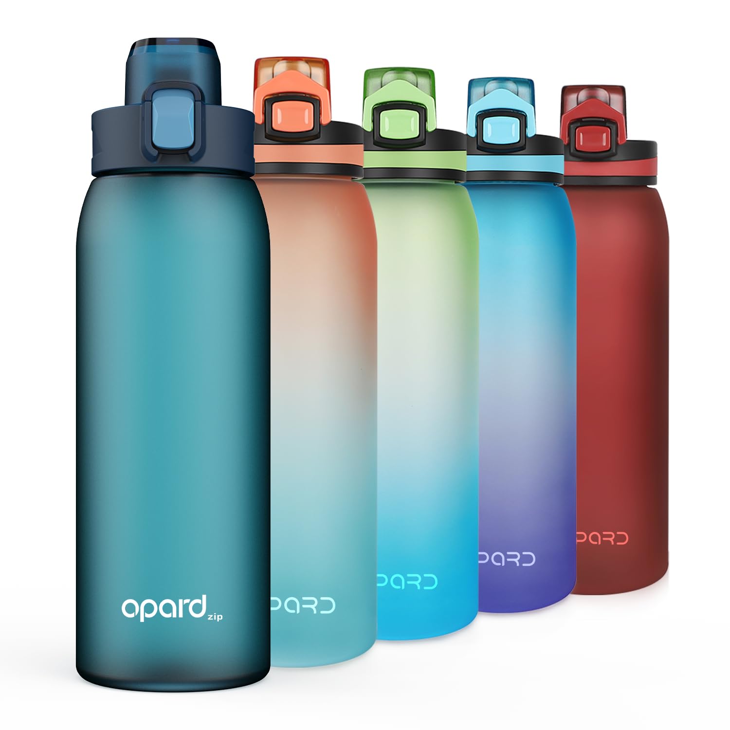 Opard Sports Water Bottle 900ml Leak Proof Flip Top BPA Free Tritan Plastic Drinking Bottle for Gym, School, Outdoor