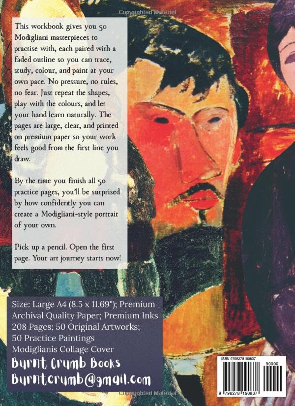 Cahier peinture Modigliani pour progresser à la maison