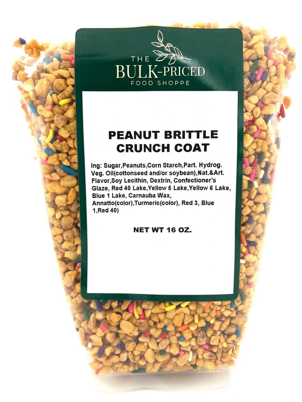 The Bulk-Priced Food Shoppe Peanut Brittle Crunch Coat Ice Cream Topping (1 lb. Resealable Zip Lock Stand Up Bag), Kosher