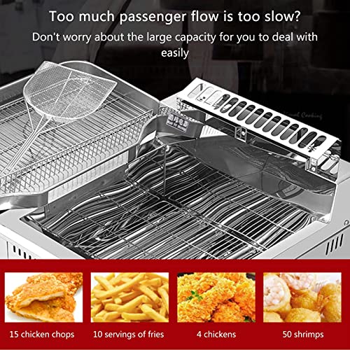 Fritteuse Gasfritteuse, schnelles Aufheizen, Dicke automatische Temperaturregelung, große Kapazität, freie konstante Temperatur, schnelles Aufheizen, Dicker Edelstahl – Bild 4