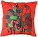 Produktbild Verkauf auf SouvNear bunt kissenbezug, Cushion Cover, Kissen Abdeckung, Tthrow Pillow - 45 x 45 cm - Rot Vogel und Fisch quadratische Kissen Deko mit Versteckten Reißverschlüssen für Couch, Sofa, Schaukelstühle - Bettzeug und Wohn Saal Zubehör