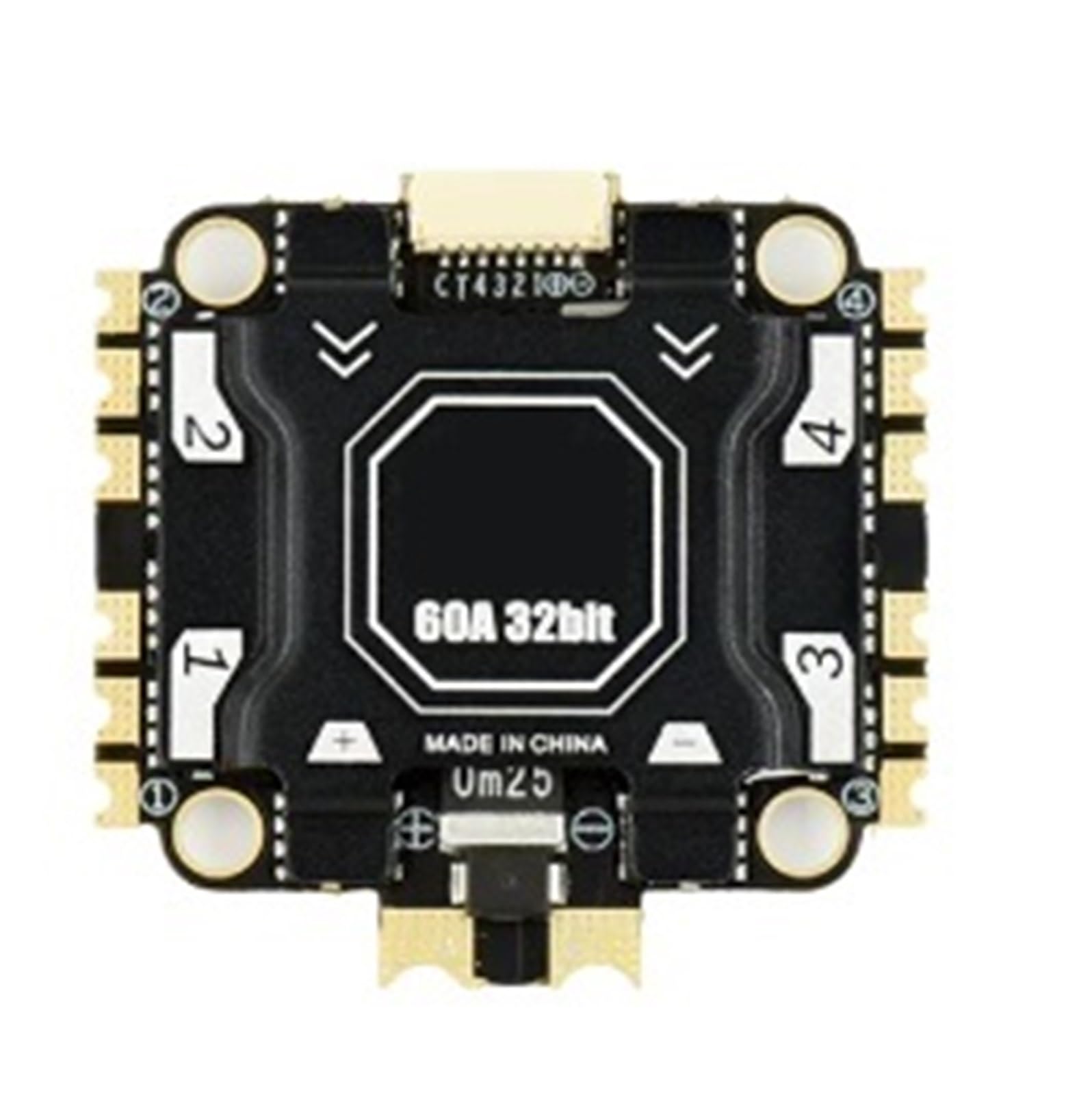 ESC 4 en 1 de 32 bits con 60A para una respuesta de motor instantánea